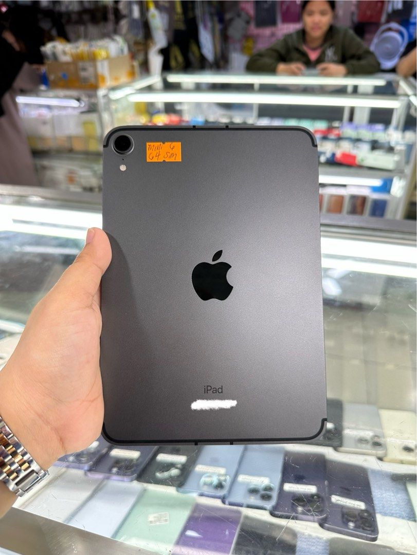 Ipad Mini 6 5G 64gb Wifi cellular (Category: iPad) located in San Juan City. Submitted by javedsgadgetshop (Listing ID 1361309464, Image 1). Description: INSTALLMENT OPTIONS : SPAY LATER / GGIVES / CREDIT CARD! WE BUY AND SELL SO PWEDE MAGBINTA OR SWAP ! Quick Specs : Ipad Mini 6 5G •64gb •NTC Variant •Good batt health •Factory Unlock •96% Smoothness •No hidden issue | No Repaired •100% Authentic | Not Refurbished •w/ OEM Charger & store warranty