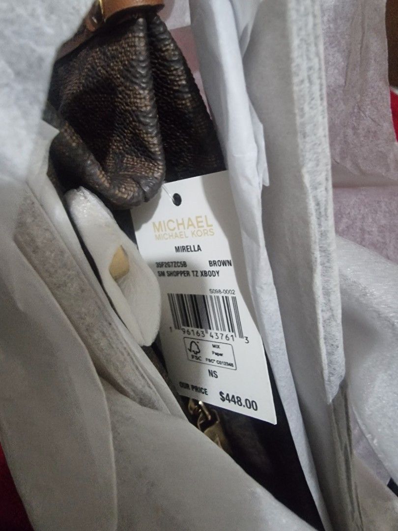 MK Mirella (Category: Luxury Bags & Wallets) located in Taguig. Submitted by zzyprelove (Listing ID 1306748051, Image 1). Description: Brand new the size is not compatible for my work Dimensions · 9.25”W X 7.75”H X 3.75”D need fund.