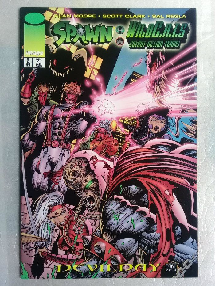 Spawn vs WildCATS Image comic book for SALE (Category: Comics & Manga) located in Imus. Submitted by mnxtoyhouse (Listing ID 1361313672, Image 1). Description: Image Comic Book for SALE Spawn vs WILDCats Part 2 of 4 PRICE: P200 PUBLISHER: Image Comics CONDITION: Fine, complete, no torn pages PAYMENT: Cash/Gcash/BPI MEETUP: Imus, Cavite only SHIPPING Buyers expense LBC/Lalamove #ImageComics #Spawn #WildCATS #ComicBook #Hobby #MNXToyHouse.
