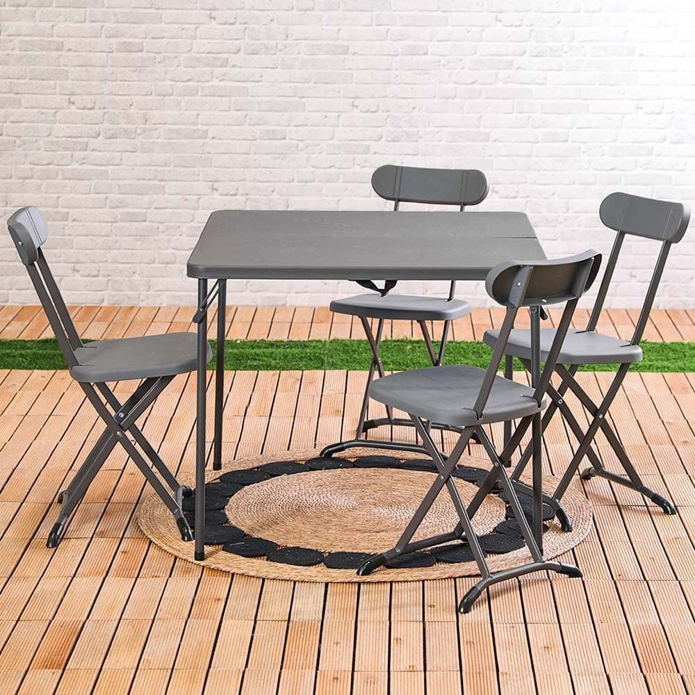 Sumo™ ST-34SET 4pc Set (1 Table & 4 Folding Chairs) (Category: Tables & Sets) located in Taguig. Submitted by costuless.taguig (Listing ID 1313324840, Image 3). Description: Item Code: ST-34SET SALE PRICE: ₱3,999.00 Note: Price may change without prior notice. Sumo 1 Table & 4 Folding Chairs ♡ 4 seater capacity ♡ Color: Grey ♡ Material: Plastic ♡ Square top table ♡ Size (cm): 86 x 86 x 74 ♡ Folds for easy storage ♡ Very Affordable ♡ High Quality 