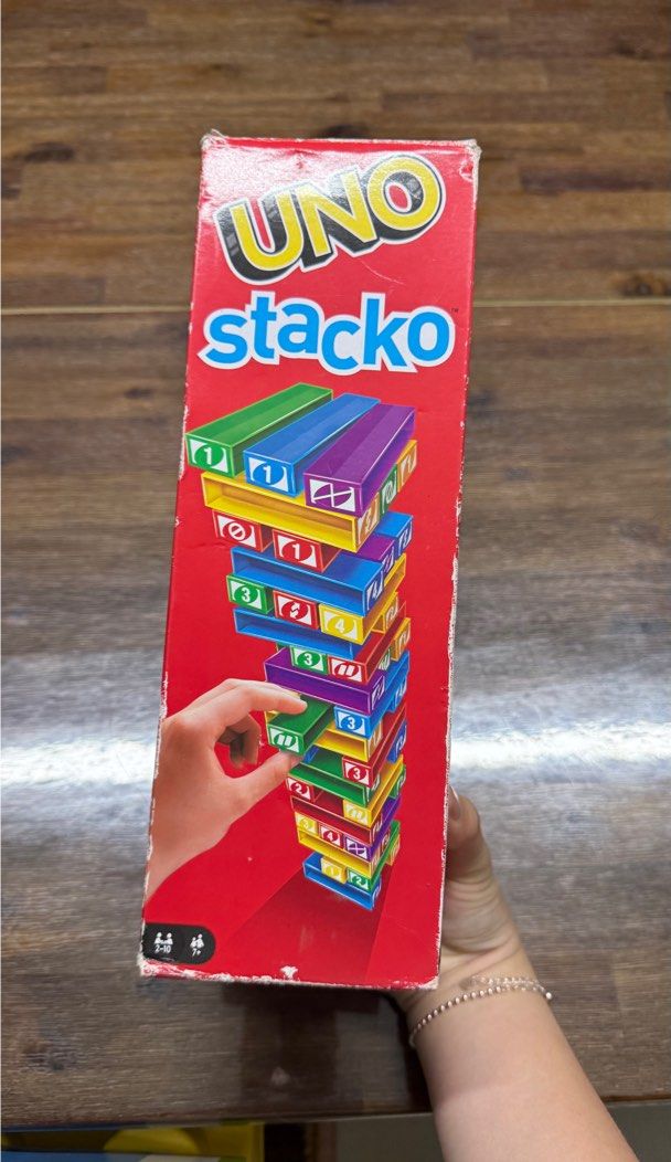 Uno stacko (Category: Board Games & Puzzles) located in Singapore. Submitted by shopthriftyy (Listing ID 1361291502, Image 1). Description: Lightly used .