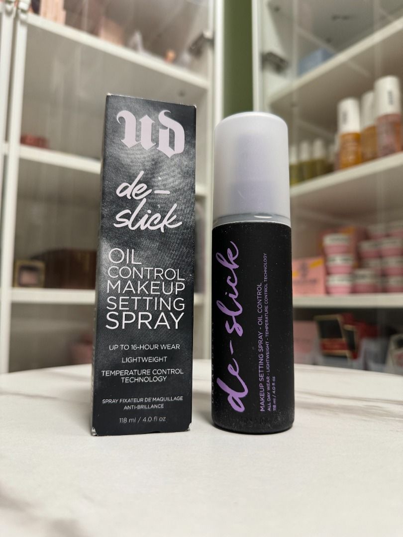 URBAN DECAY Setting Sprays (Category: Makeup) located in Quezon City. Submitted by happyfactoryph (Listing ID 1361201214, Image 2). Description: URBAN DECAY Setting Sprays 🌸 Original 15 ml - P790 Vitamin C 30 ml - P1290 De Slick Oil Control 118 ml - P2890 De Slick Oil Control Extra Glow 118 ml - P2890 ⭐ MOP: COD, BPI, BDO, Metrobank, Gcash ⭐ Shipping: Grab, Lalamove, J&T, LBC⁣ ⁣ ⭐ ORDER Form Name: Order(s): Contact Number: Delivery Address: ⭐ Pr