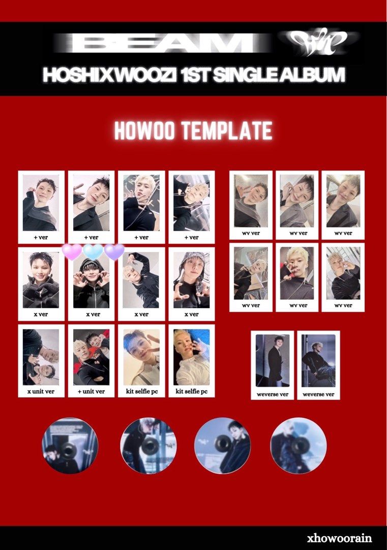 SEVENTEEN BEAM HxW 特典 ラキドロ WTT SEVENTEEN HOSHI X WOOZI - HxW Beam Album Photocard, Hobbies