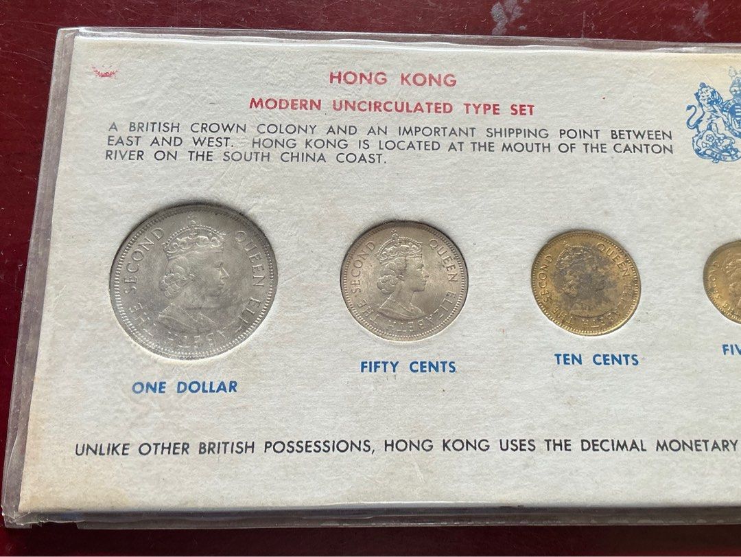 這項目已經售出。 1960 1965 1965？1966，香港早期伊利沙伯二世香港硬幣，錢幣香港一元壹圓壹元，五毫5角，壹毫一毫五仙5仙，一共四個，
