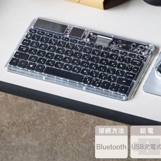 [In Stock] 3COINS Transparent Wireless Keyboard Compatible Operating Systems: Windows 8/10/11, macOS, iOS, iPadOS, Android OS64156438910978110