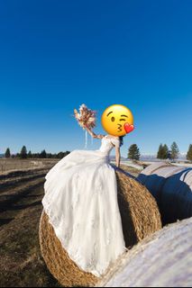 Happy Heritage Large Train Wedding Dress (Purchased from a Hong Kong wedding dress shop, Sample Sales)629748216330261116