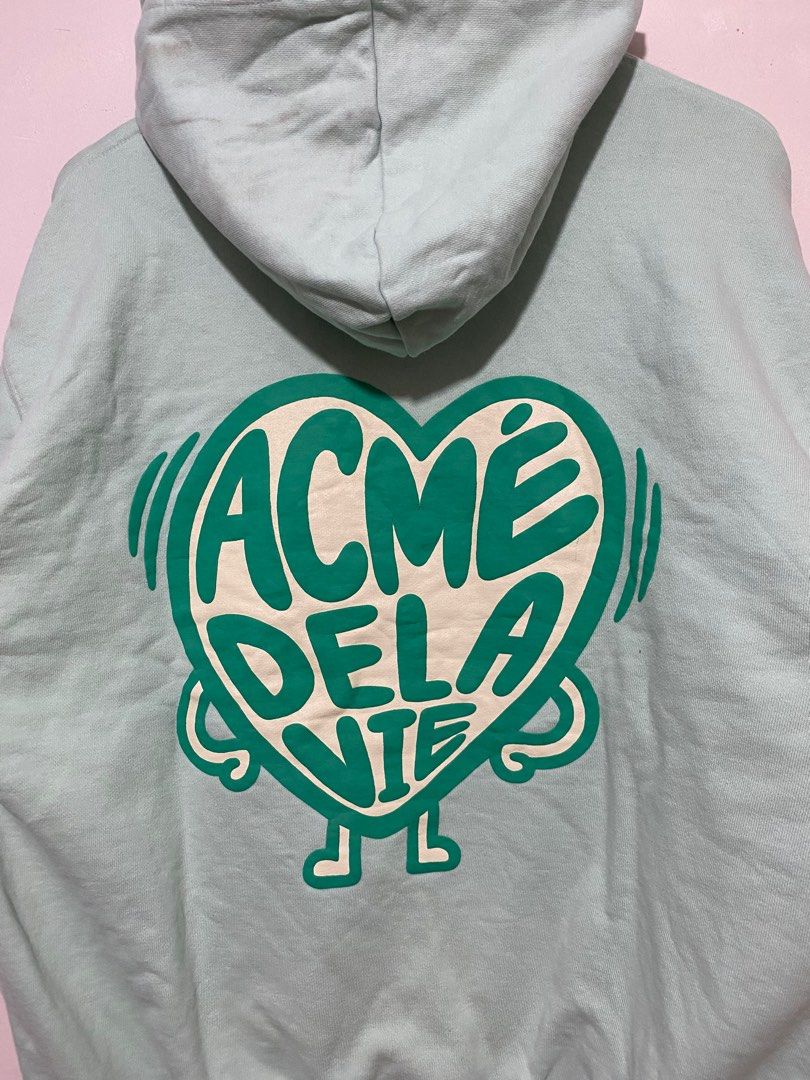 ADLV Hoodie (Category: Luxury Apparel) located in Cebu City. Submitted by selectorschoice18 (Listing ID 1356422067, Image 3). Description: acmé de la vie hoodie Size: 1 on tag Measurements: 23.5w x 28 Issue: Minor Crack Print / Need Wash Pm me.