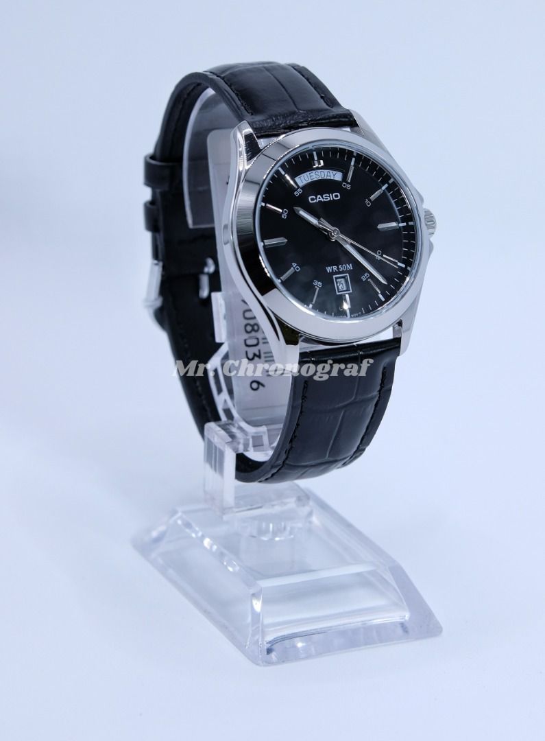 CASIO MTP-1370L-1AV (Category: Luxury Watches) located in Manila. Submitted by rafael_lesaguis (Listing ID 1356257650, Image 2). Description: CASIO MTP-1370L-1AV ORIGINAL MONEY BACK GUARANTEE IF PROVEN FAKE 1-YEAR WARRANTY BRANDNEW 10/10 Condition Mall SRP price: ₱3,500 My price: ₱2,800 OPEN FOR RESELLERS! Features: 🔹 Case Size 45 × 39.8 × 8.8 mm 🔹 Genuine Leather Band 🔹 Ion plated 🔹 Mineral Glass 🔹 Regular Timekeeping 🔹 Analog: 3 hands (ho
