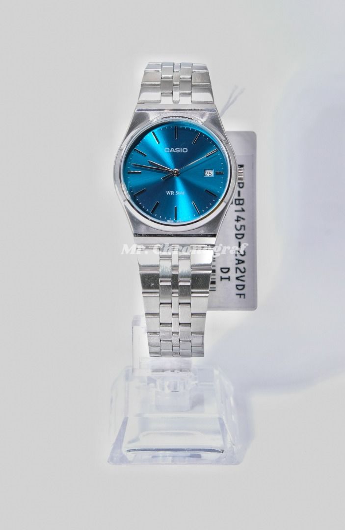 CASIO MTP-B145D-2A2VDF (Category: Luxury Watches) located in Manila. Submitted by rafael_lesaguis (Listing ID 1356258785, Image 1). Description: CASIO MTP-B145D-2A2VDF ORIGINAL MONEY BACK GUARANTEE IF PROVEN FAKE 1-YEAR WARRANTY BRANDNEW 10/10 Condition Mall SRP price: ₱4,620 My price: ₱4,000 OPEN FOR RESELLERS! Features: 🔹 Case Size 40 × 35 × 7.4 mm 🔹 Stainless steel 🔹 Stainless Steel Band 🔹 One-touch 3-fold Clasp 🔹 Mineral Glass 🔹 Regular