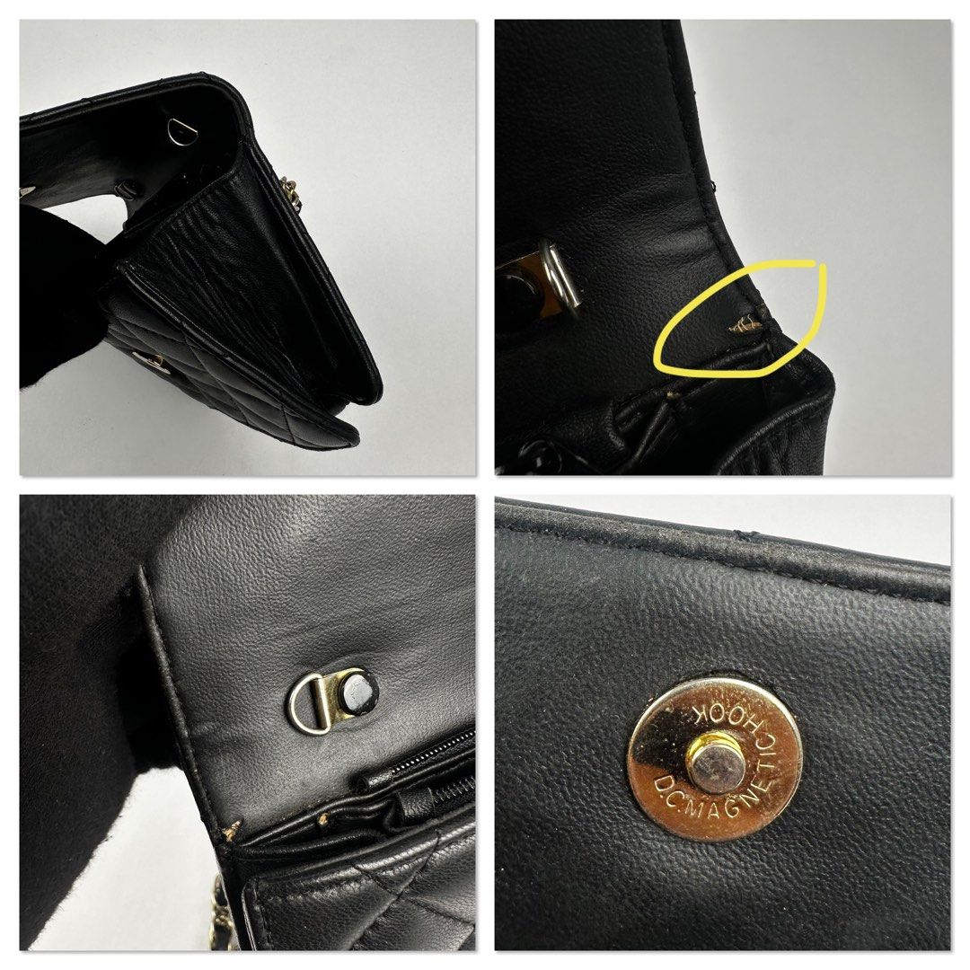 CHANEL (Category: Luxury Bags & Wallets) located in Manila. Submitted by zeuslikenenet (Listing ID 1356392672, Image 3). Description: Chain belt bag, single flap, logo on front, magnetic lock Issue: See last pic ( corner rubs inside ).