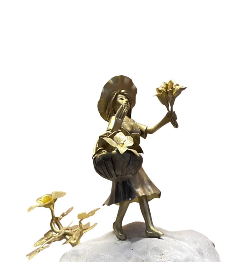 Flower Vendor - Ronald Castrillo (Category: Art & Prints) located in Taguig. Submitted by drybrushgallery (Listing ID 1356266607, Image 2). Description: Flower Vendor Ronald Castrillo, 2024 Artwork in Formed and Welded Brass Sheets Artwork Dimension: 15" x 12" x 10" with Certificate of Authenticity PM FOR INQUIRY 0917 565 2917.
