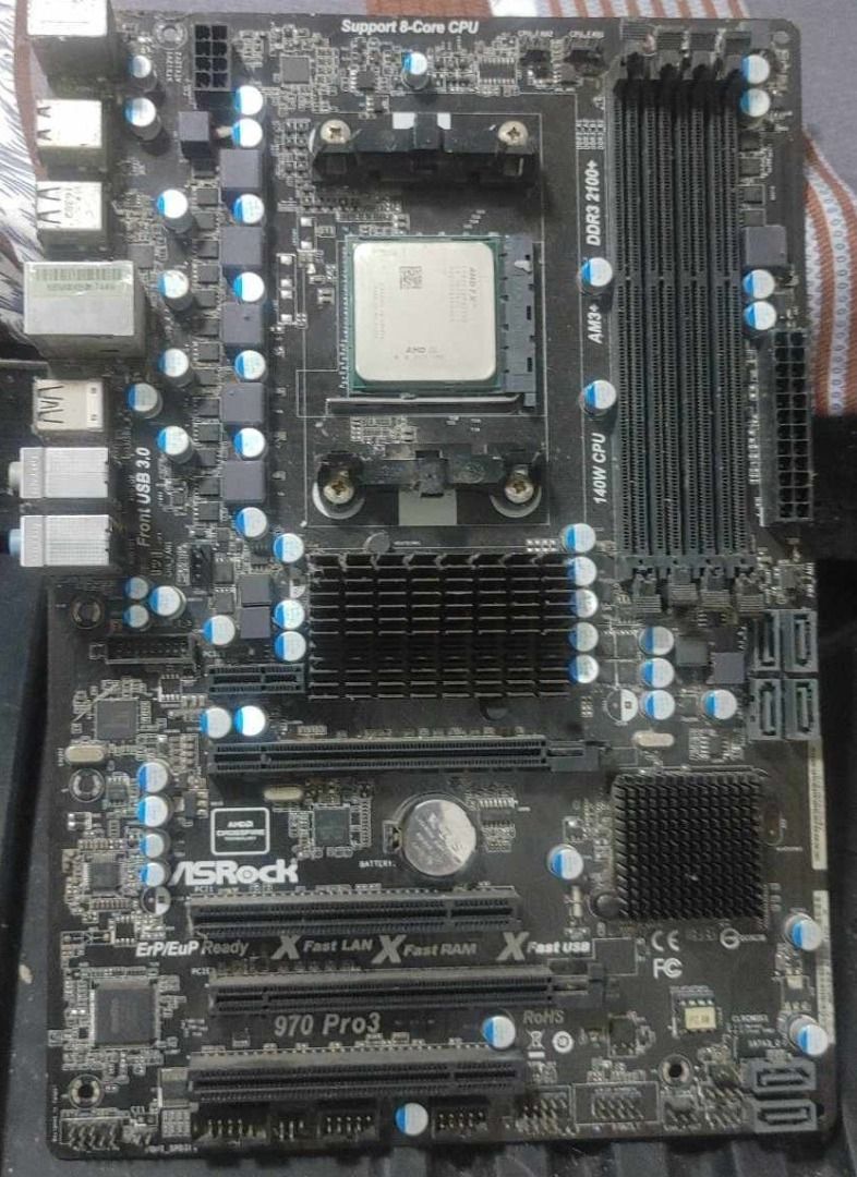 FX 8300 Bundle (Category: Computer Parts) located in Manila. Submitted by botaskii (Listing ID 1356257186, Image 1). Description: Inclusion: FX 8300 Asrock 970 Pro 3 AM3+ Deepcool Gammax 300 Honest issue: May tama yung CPU_FAN header di na umiikot fan, alternative fan headers nalang ang ginagamit, matagal nang di nagagamit, may Ryzen unit na May LP pa kung di mahirap kausap at di ako papahirapan sa paano ang delivery. Location, Bago Bantay/Novali