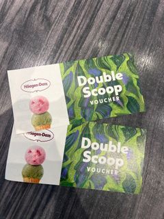 Haagen Dazs Double Scoop Ice cream coupon 雙球雪糕換領卷, 門票＆禮券, 現金券、兌換券、禮券 ...