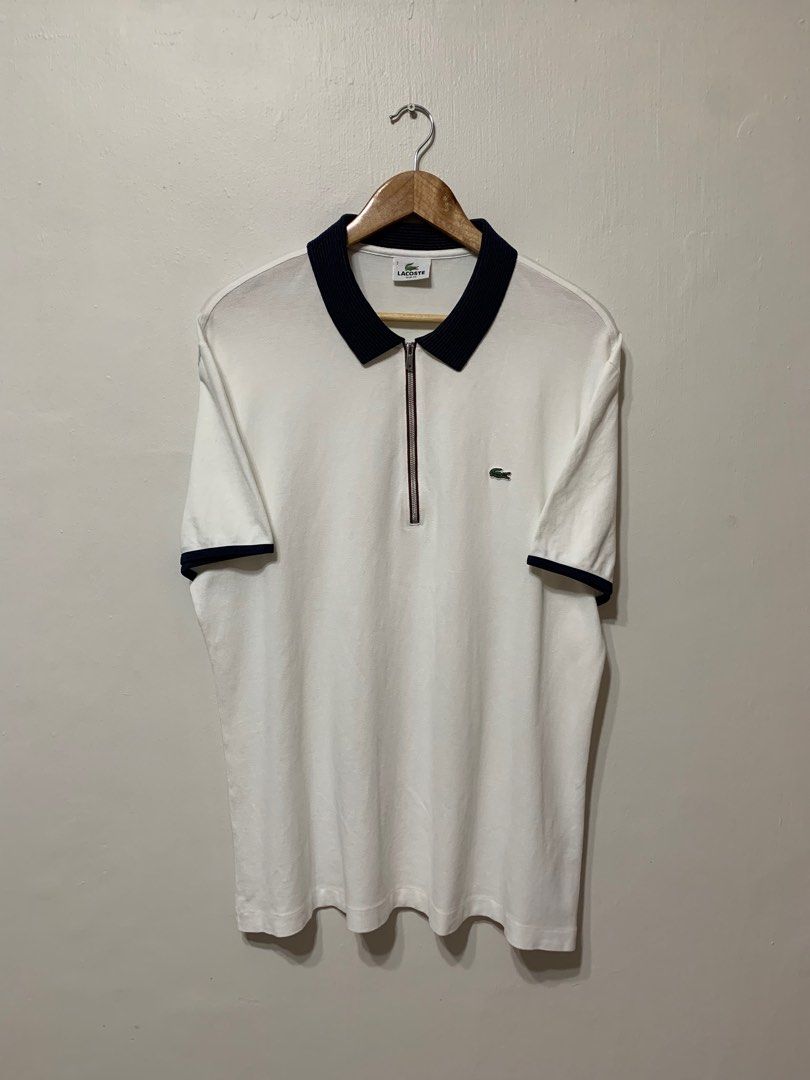 Lacoste Half zip Polo shirt (Category: Tshirts & Polo Shirts ) located in Subic. Submitted by studiogarments (Listing ID 1356396158, Image 1). Description: Lacoste half zip Polo shirt -Size: Large (7) -Dimes: W23/L28 -Excellent Condition -Color rate 9/10 -Legit/ Authentic! -No issue ₱ 1,550 + Shipping Fee! PLEASE READ CAREFULLY! CLICK EACH PHOTO FOR MORE DETAIL! 📌Corrier: JNT EXPRESS 📌MOP: Gcash/ Cebuana/ Metrobank ⚠️Colors may very due to Ligh