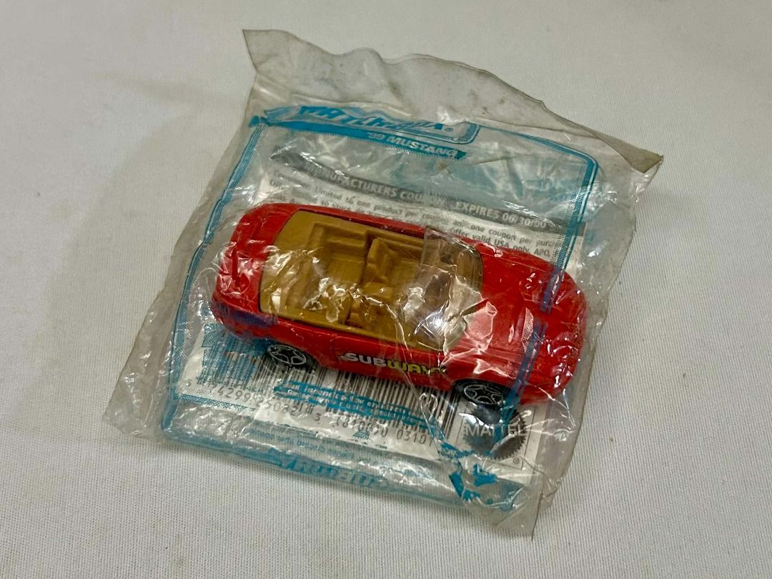 Matchbox '99 Mustang Subway Exclusive 1/64 (Category: Vehicle & Diecast Models) located in Quezon City. Submitted by arkistoragebox (Listing ID 1356240068, Image 2). Description: Matchbox '99 Ford Mustang Subway Exclusive 1/64 scale Item is ON-HAND and ready to ship. Brand new mint in sealed pack. Plastic pack shows age. It was never opened and was only kept in a plastic storage bin for years. Please refer to photos for actual item condition. Wha