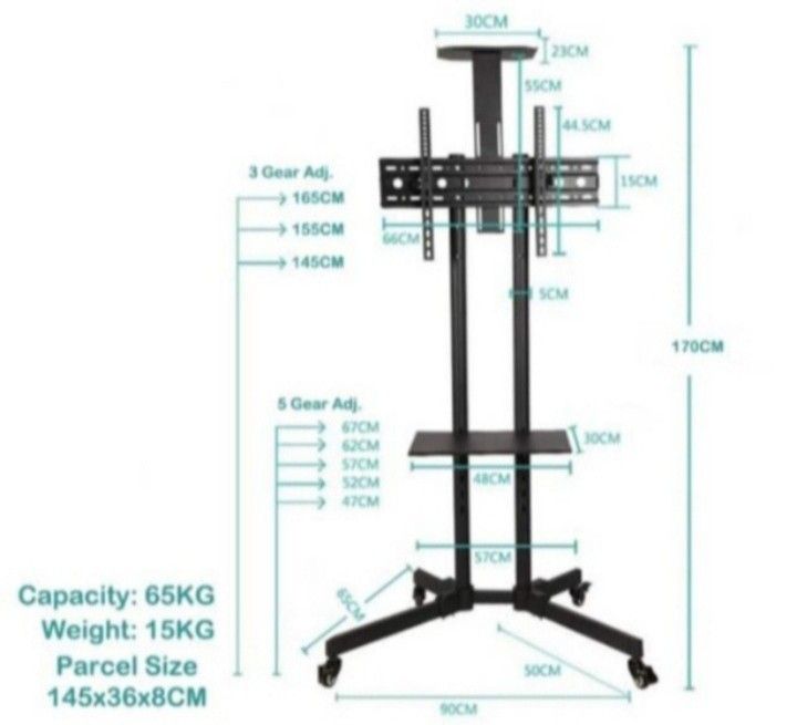 Mobile TV Cart Stand (Category: Office & Business Technology) located in Quezon City. Submitted by goodviberco (Listing ID 1356374260, Image 2). Description: .