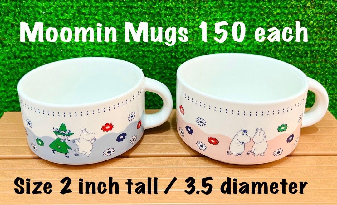 Moomin Valley Ceramics Mug (Category: Coffee & Tea Tableware) located in Binan City. Submitted by mayjhe (Listing ID 1356258671, Image 1). Description: ✨ For Sale ✨ ☘️ Moomin Valley ☘️ Ceramics Mug 🌸 Other details posted 🔖 Price is ₱ 150.00 each 🌸 MOP : Gcash 🛵 Courier J&T and Lalamove 🇵🇭 Location Biñan Laguna 📋 Shipping by schedule ☘️ For Fragile Items we ensure the the items are packed securly with bubble warp & carton dividers with Frag