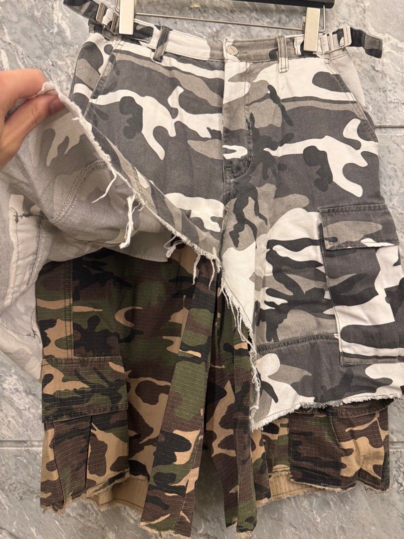 murd333r.fm x Project G/R 迷彩雙層七分褲LAYERED SKIRT CAMO
