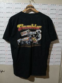 NOS 1981 Gambler Chassis Sprint Car Tee's Size L Modern GILDAN Tag