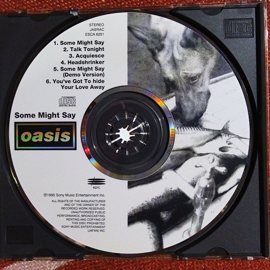Oasis - Some Might Say CD Single (Category: CDs & DVDs) located in Taguig. Submitted by znarfscriber (Listing ID 1356342054, Image 3). Description: Oasis Some Might Say CD Single Made In Japan Sony Music Entertainment 1995 Includes OBI and lyric sheet insert. Cover: EX Media: MINT RFS: Decluttering / Need Funds.