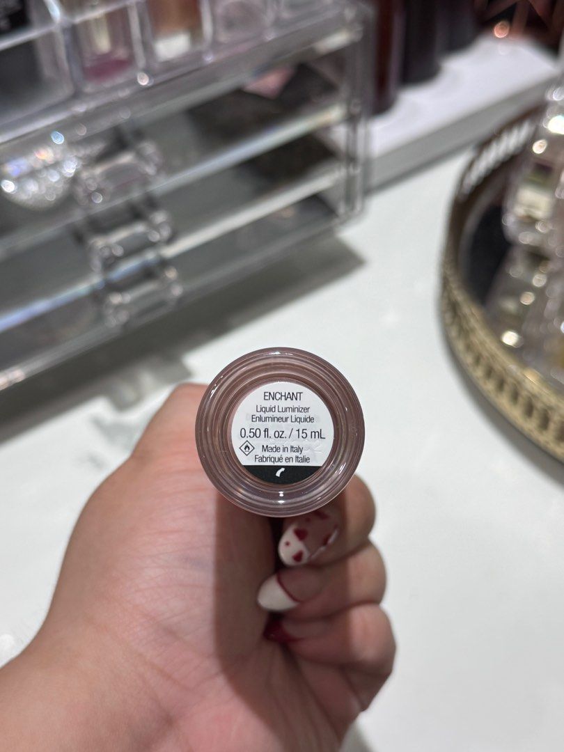 Rare Beauty Liquid Luminizer in Enchant (Category: Makeup) located in Quezon City. Submitted by closetsforgoddess (Listing ID 1356294880, Image 3). Description: Like new. Just tried it once. Really pretty if you’re into luminizer. Bought from Sephora 🩷 Full sized blush.