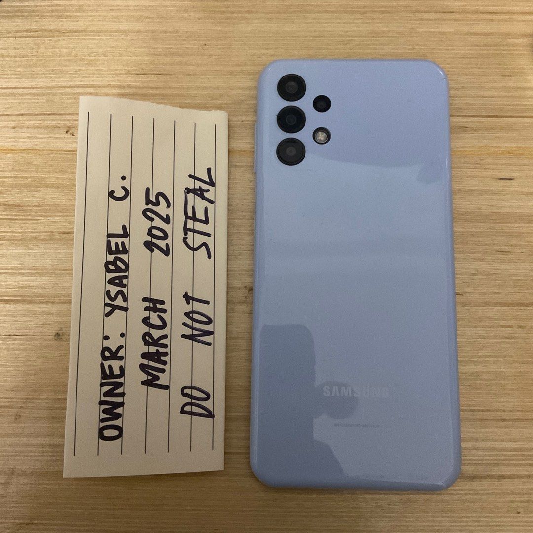 Android Phone Samsung A13 (Category: Samsung) located in Manila. Submitted by ysabishx (Listing ID 1356371919, Image 2). Description: Samsung A13 ✅ No Issues ✅ Free 3 Cases ❌No prior issues or repairs ❌ No Box and Charger Included Specs: Last Photo open for meetup and same day delivery 📍malate manila (near sda benilde) .