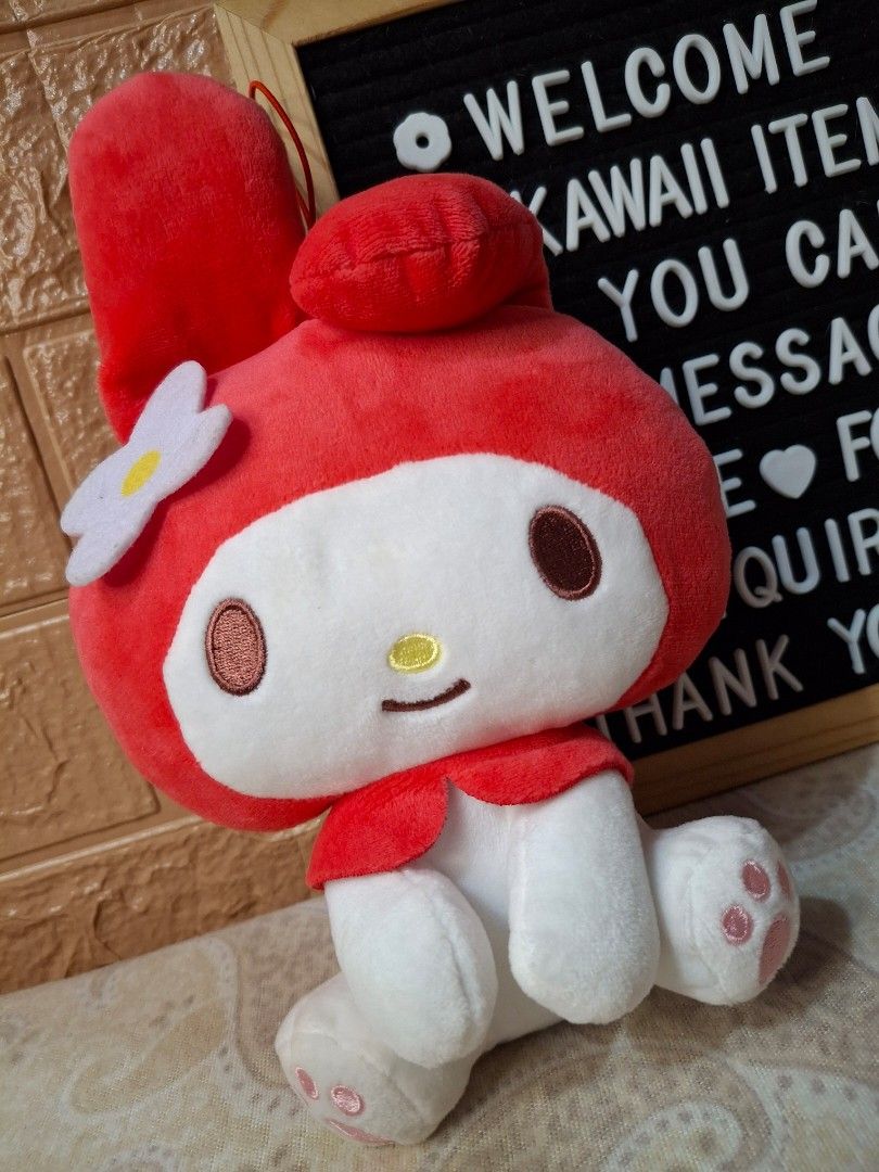 Sanrio My Melody Sitting Plush (Category: Plushies & Soft Toys) located in Bulacan. Submitted by kawaii_items_stuffed_toys (Listing ID 1356417209, Image 3). Description: Just message me if you ever want to see more pictures of the item, I'm more than glad to assist you. Brandnew Sanrio @2022 Eikoh My Melody Sitting Height 10½inches/26cm 📌Location: San Jose Del Monte Bulacan, Philippines 🛵Shipping: Flash/Lalamove 💰Payment Thru Gcash.