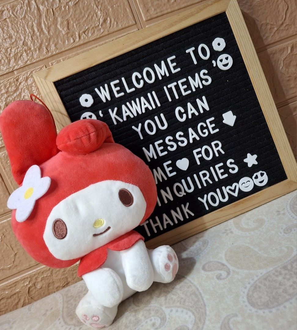 Sanrio My Melody Sitting Plush (Category: Plushies & Soft Toys) located in Bulacan. Submitted by kawaii_items_stuffed_toys (Listing ID 1356417209, Image 1). Description: Just message me if you ever want to see more pictures of the item, I'm more than glad to assist you. Brandnew Sanrio @2022 Eikoh My Melody Sitting Height 10½inches/26cm 📌Location: San Jose Del Monte Bulacan, Philippines 🛵Shipping: Flash/Lalamove 💰Payment Thru Gcash.