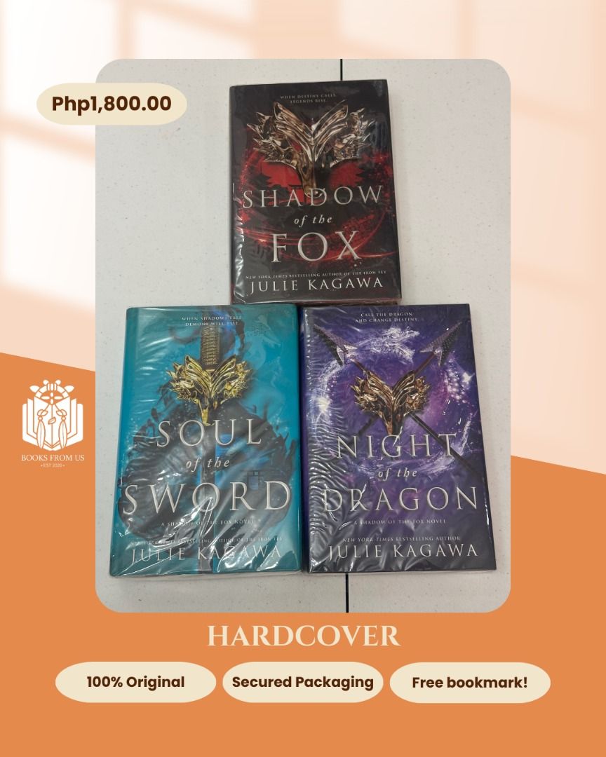Shadow of the Fox Series (Category: Storybooks) located in Pilar. Submitted by booksfromus (Listing ID 1356241098, Image 1). Description: **If you want more pictures of the item, kindly send us a message.** Book 1 - Shadow of the Fox Book 2 - Soul of the Sword Book 3 - Night of the Dragon Ellen Oh, author of the Prophecy and Spirit Hunters series The first book in a brand-new series set in ancient Japan from New York Times bestselling author Juli