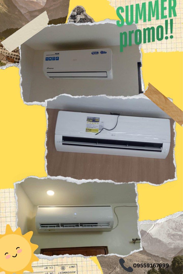 Split type inverter aircon!!!!Brandnew with free installation!! (Category: Air Conditioning and Heating) located in Del Monte. Submitted by honeyhavyier (Listing ID 1356258192, Image 1). Description: .