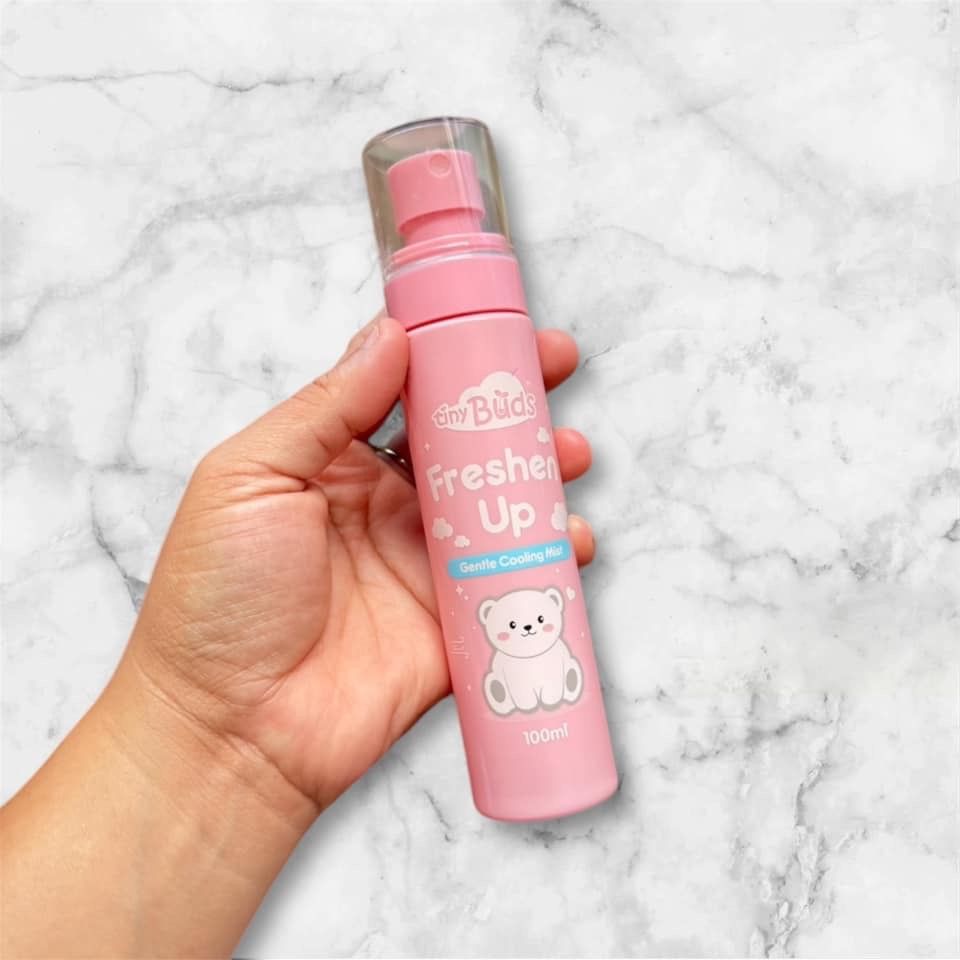 Tiny Buds Freshen Up Gentle Cooling Mist (Category: Other Baby Bathing & Changing Needs) located in Pasig City. Submitted by eiannn (Listing ID 1356322987, Image 1). Description: madami pa laman :').