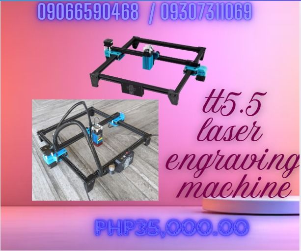 TT5.5 Laser engraving machine for sale (Category: Looking For) located in Caloocan City. Submitted by chrisultim10753 (Listing ID 1356258964, Image 1). Description: Upgrade 1 1, The structure and appearance of the main control box are changed to have a more hierarchical sense 2, Add silk screen logo on the interface. 3, add switch, convenient for users, reduce live plug. Update 2 1, Add scale marks on the profile frame to facilitate users to meas