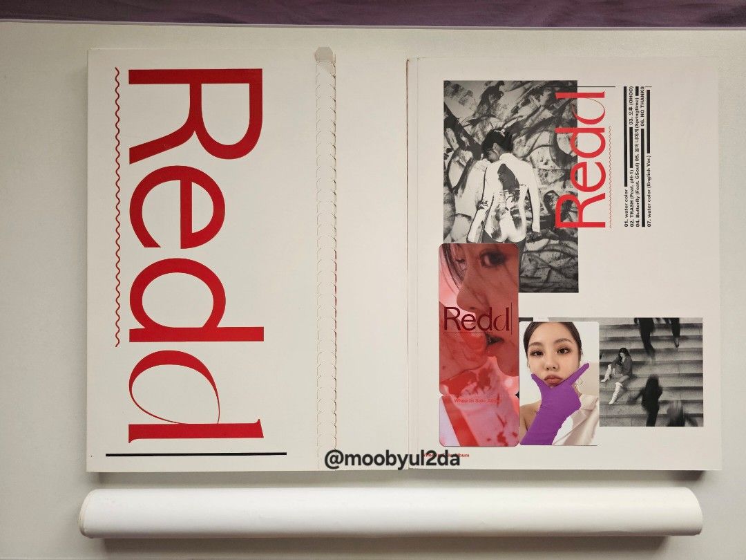 UNSEALED REDD ALBUM MAMAMOO WHEEIN (Category: CDs & DVDs) located in Iloilo. Submitted by moobyul2da (Listing ID 1356286019, Image 1). Description: Wts lfb ph Unsealed REDD album Wheein 350 php + SF ✅ Out package +CD ✅ Photobook ✅ Ticket ✅ pc ✅ Poster w/ tube ❌ Sticker set, Lenticular card See photos for detailed issues loc: Gilmore, QC mop: Gcash / Maya/ bank transfer delivery: J&T or LBC or Lalamove c/o buyer You can also find me on twt: @mooby