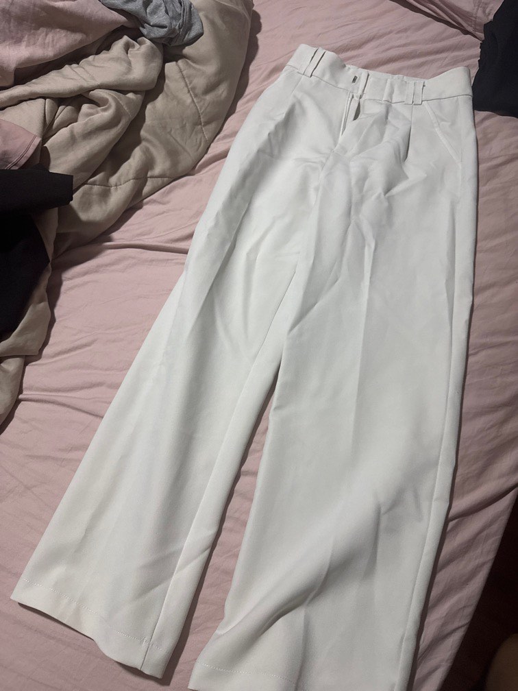 Women White Office Pants