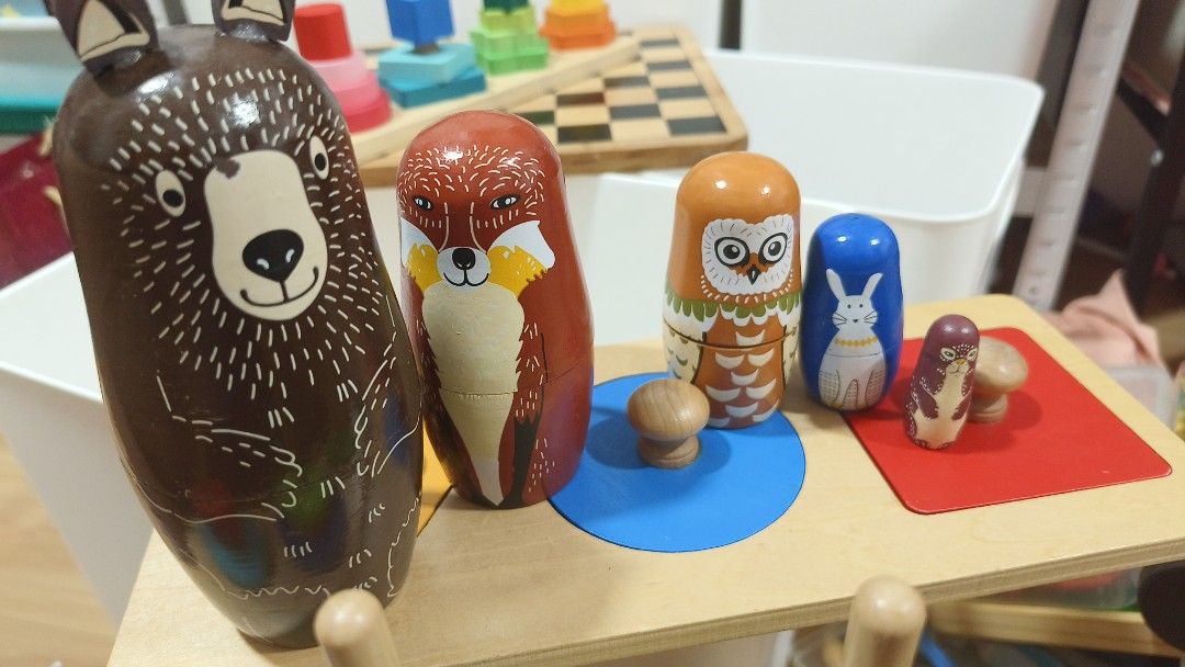Wooden balancing toy and nesting animals (Category: Infant Playtime) located in Paranaque City. Submitted by Disneyprincess (Listing ID 1356413290, Image 3). Description: near Paranaque city hall lalamove or j&t c/o buyer balancing toy has only 1 missing lion.