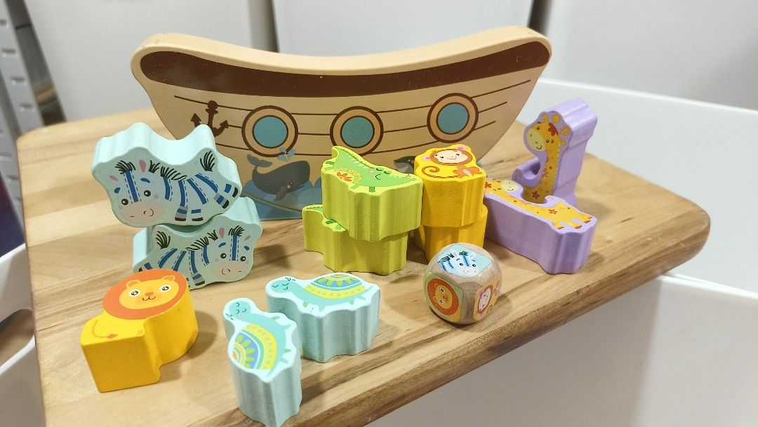 Wooden balancing toy and nesting animals (Category: Infant Playtime) located in Paranaque City. Submitted by Disneyprincess (Listing ID 1356413290, Image 2). Description: near Paranaque city hall lalamove or j&t c/o buyer balancing toy has only 1 missing lion.