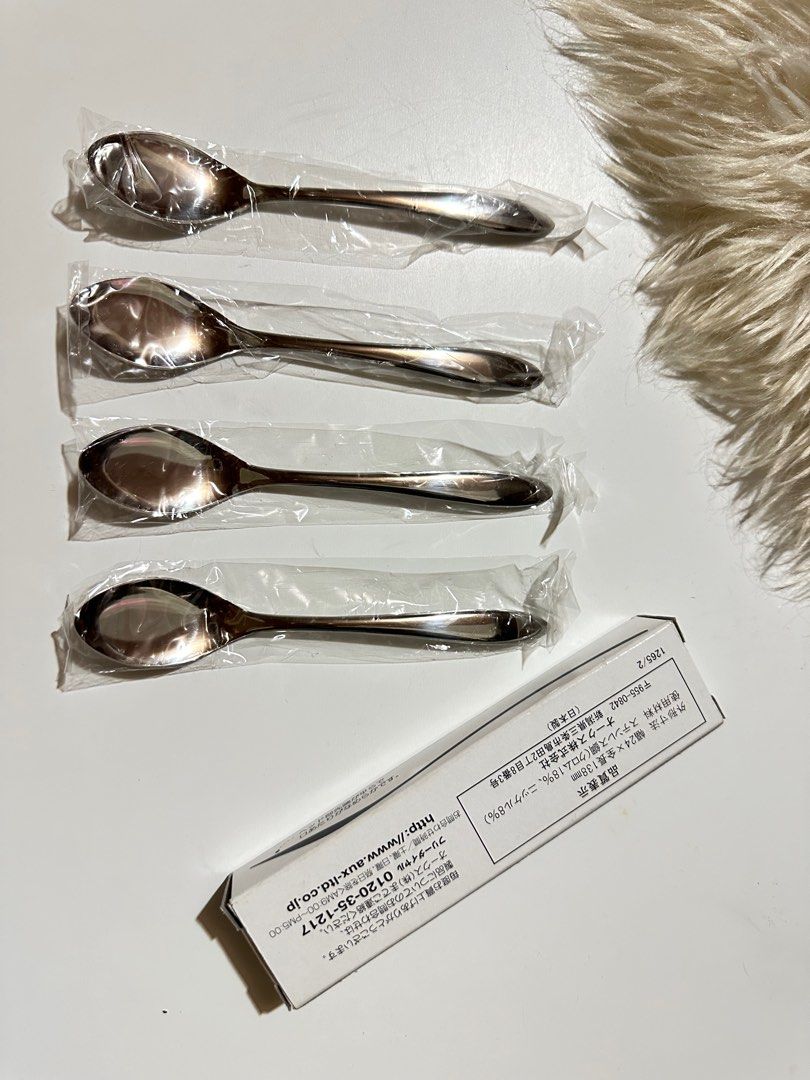 4pcs Tsubame teaspoon stainless japan (B) (Category: Dinnerware & Cutlery) located in Davao. Submitted by favoritepreloved (Listing ID 1356599859, Image 1). Description: ❤️made in japan ❤️18-8 stainless japan.