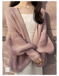 溫柔女友風💖粉紅色針織上衣64246686101378110