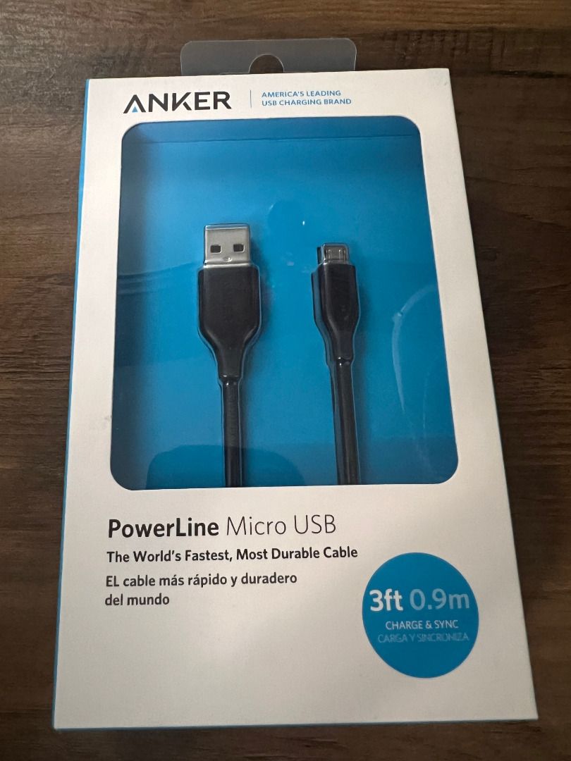 Anker Micro USB Cable (Category: Chargers & Cables) located in Marikina City. Submitted by mariefdv (Listing ID 1356535291, Image 1). Description: PowerLine Micro USB: The world’s incredibly fast and durable charging cable. Incredibly Durable: We bent this cable over 10000 times and saw no damage or change in performance. PowerLine Micro USB is a remarkably cable you’ve ever seen. Faster Charging: Thanks to wide diameter wires and reduced cord re