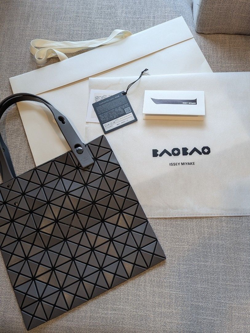 Bao Bao Issey Miyake (Category: Luxury Bags & Wallets) located in Quezon City. Submitted by vert1cal (Listing ID 1356559775, Image 1). Description: Bao Bao Issey Miyake Brand New Complete with card, dust bag, paper bag. Dimensions: Bag 11" length x 11" height With strap 17.5" height.