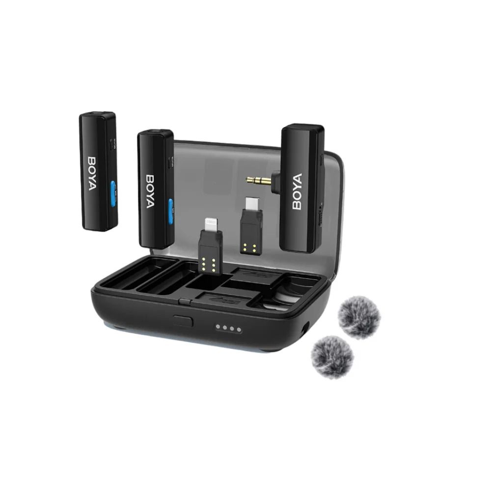 BOYALINK WIRELESS MICROPHONE (Category: Microphones) located in San Juan City. Submitted by urbangiz_greenhillsmall (Listing ID 1356527256, Image 2). Description: about this item: > All-In-One Storage, Fits All Scenarios > Ultra-Long Battery Life > Ready for Use Right Out of the Case > One Step to Open the Noise Reduction Function > Sound Like a Professional > Charge Your Device While in Use > Customize the Sound You Want > Dual-Channel Recording