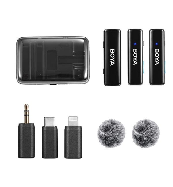 BOYALINK WIRELESS MICROPHONE (Category: Microphones) located in San Juan City. Submitted by urbangiz_greenhillsmall (Listing ID 1356527256, Image 3). Description: about this item: > All-In-One Storage, Fits All Scenarios > Ultra-Long Battery Life > Ready for Use Right Out of the Case > One Step to Open the Noise Reduction Function > Sound Like a Professional > Charge Your Device While in Use > Customize the Sound You Want > Dual-Channel Recording
