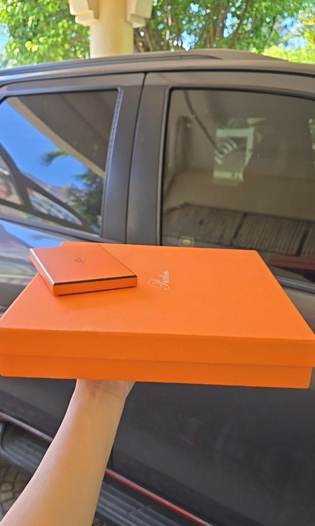 Bundle Orange boxes organize decor Authentic Hermes and Pratesi boxes storage multi purpose (Category: Storage Boxes & Baskets) located in San Juan City. Submitted by akioza (Listing ID 1356468163, Image 1). Description: multi purpose boxes. storage, decor etc... bundle the hermes box was from when i purchased a leather sleeve from my old phone Pratesi luxury box is big but old na all authentic. all original. whatever people call it... such a sha