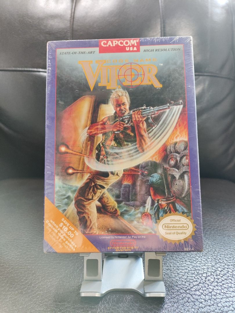Code Name: Viper - NES Nintendo Entertainment System (Factory Sealed) (Category: Nintendo) located in Quezon City. Submitted by yinyinyang69 (Listing ID 1356494979, Image 1). Description: Code Name: Viper - NES Nintendo Entertainment System (Factory Sealed) [Price]: 13,999 (Negotiable) [Item Condition]: - Authentic and Brand new, Old stock (US release: March 1990) - Mint and in Pristine Condition 10/10 - Factory sealed, Extremely High Quality H-S