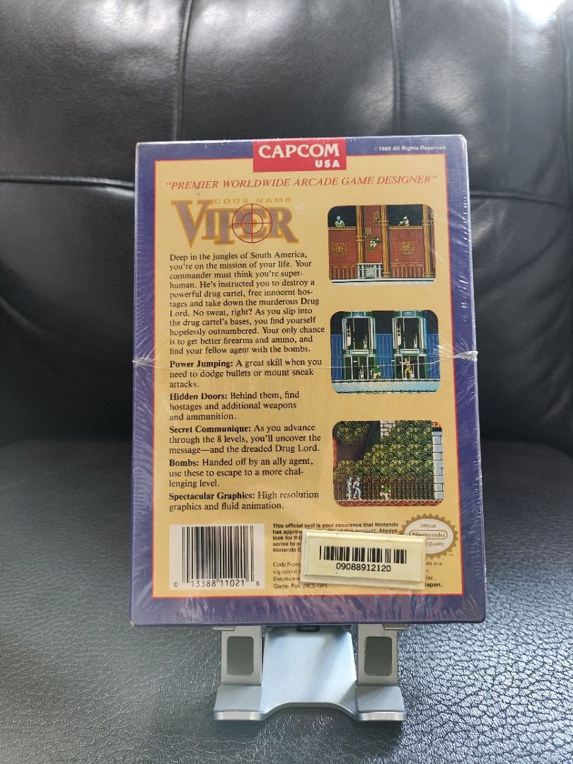 Code Name: Viper - NES Nintendo Entertainment System (Factory Sealed) (Category: Nintendo) located in Quezon City. Submitted by yinyinyang69 (Listing ID 1356494979, Image 2). Description: Code Name: Viper - NES Nintendo Entertainment System (Factory Sealed) [Price]: 13,999 (Negotiable) [Item Condition]: - Authentic and Brand new, Old stock (US release: March 1990) - Mint and in Pristine Condition 10/10 - Factory sealed, Extremely High Quality H-S
