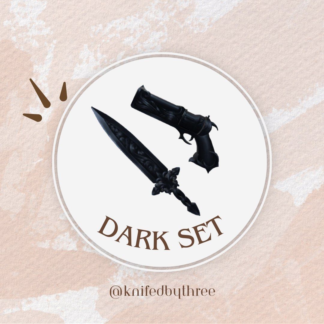 DARK SET ROBLOX MM2 (Category: In-Game Products) located in Manila. Submitted by knifedbythree (Listing ID 1356608426, Image 1). Description: How to Order? Step 1: Item Listing; kindly send me the item/s you’re looking for. Step 2: Pricing agreement; once we both come into terms of the item’s price, send the payment. Step 3: Trade Transaction; after receiving the payment, kindly drop your username. I will send you a friend request and join you to