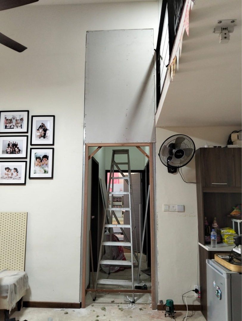 HDB false ceiling partition/Verified SG company Direct false ceiling partition/False ceiling partition/Home partition/Drywall false ceiling partition/Wall plastering/L-box installation62853068113538114