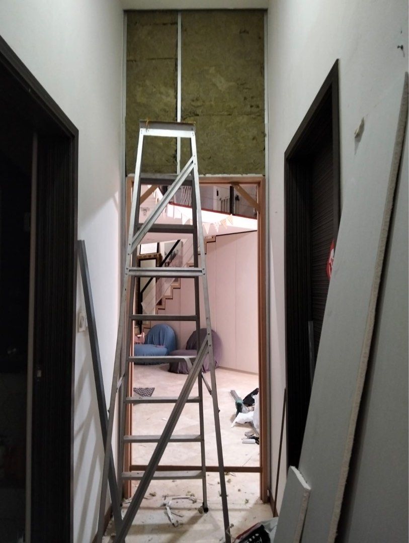 HDB false ceiling partition/Verified SG company Direct false ceiling partition/False ceiling partition/Home partition/Drywall false ceiling partition/Wall plastering/L-box installation62853068113538113