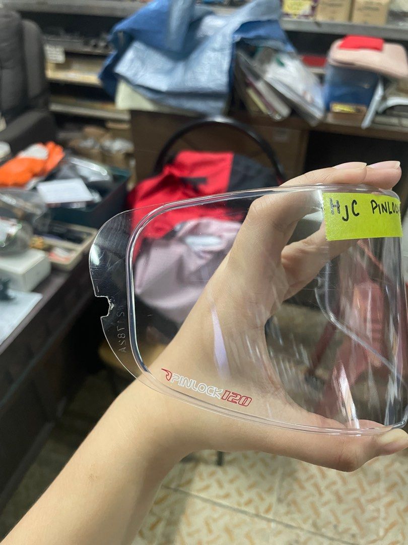 HJC Pinlock for Helmet Anti Fog (Category: Helmets and other Riding Gears) located in Quezon City. Submitted by anonymoosecloset (Listing ID 1356486298, Image 2). Description: Never used great condition.