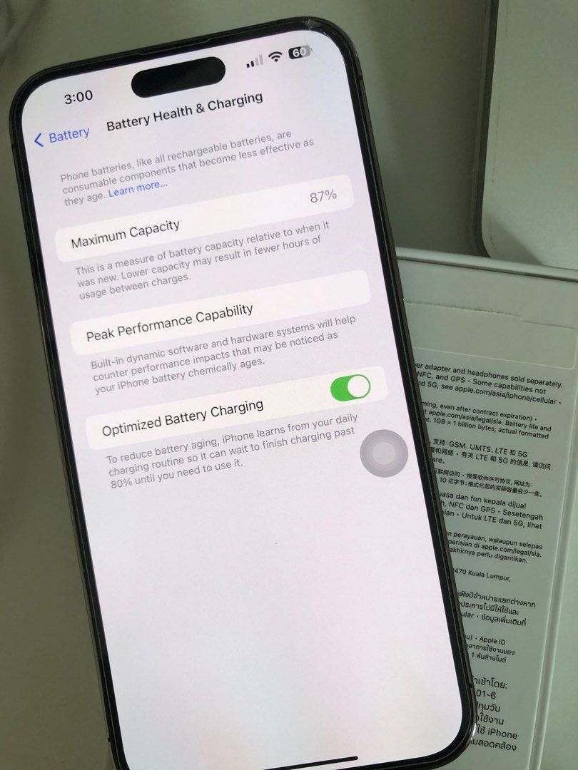 IPHONE 14 PRO MAX 256GB (Category: iPhone 14 Series) located in Caloocan City. Submitted by Aira90 (Listing ID 1356497192, Image 3). Description: no issues 87% BH 97% SMOOTH SLIGHTLY NEGOTIABLE WILLING TO MEET UP QC AREA.